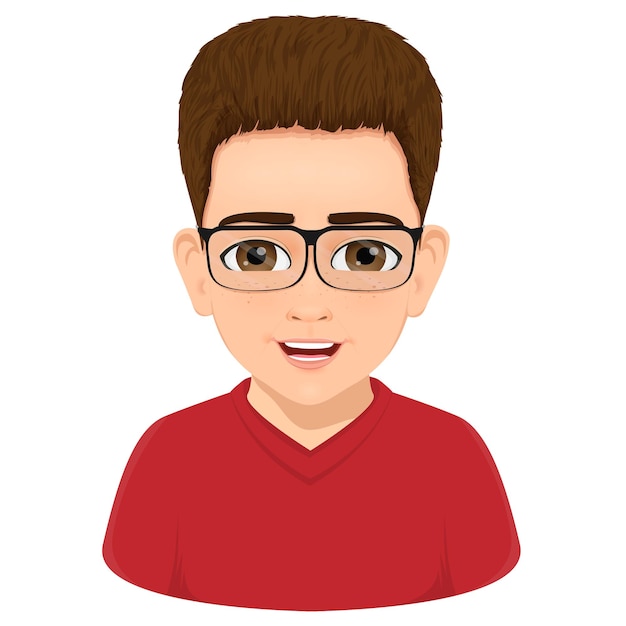 Portrait d'un mignon garçon avec un visage tacheté