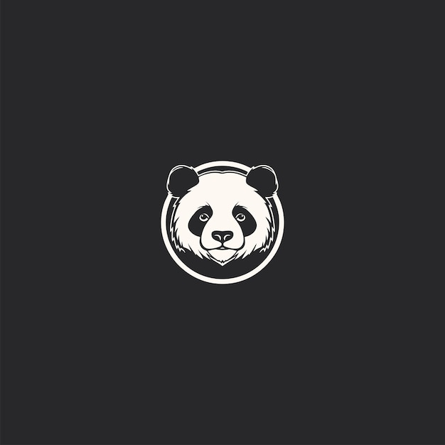 Vecteur portrait de panda mascotte de la tête de panda illustration du logo du personnage de panda