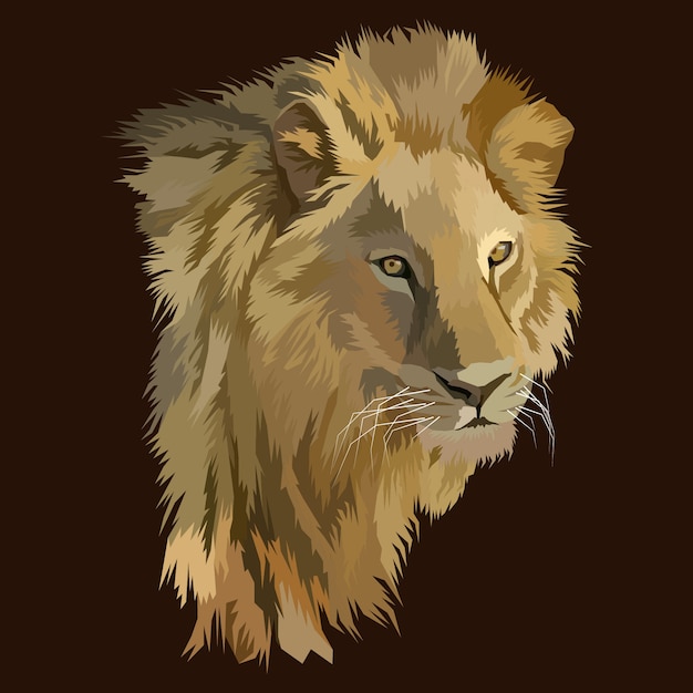 portrait pop art roi lion