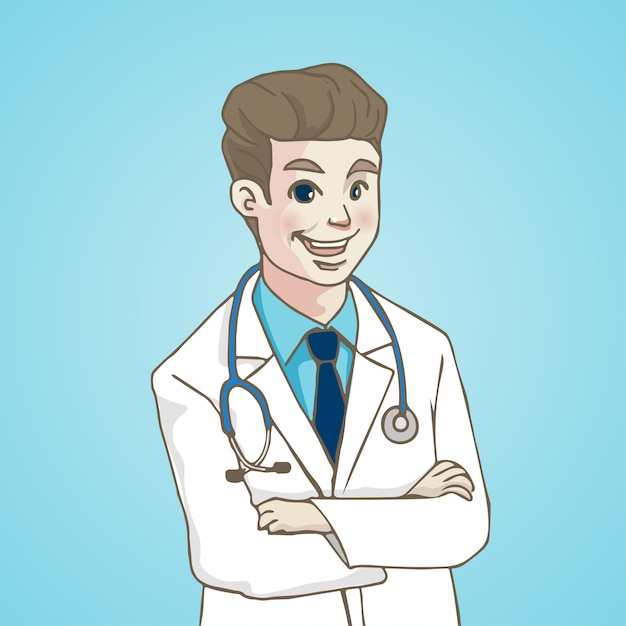 Portrait souriant avec stéthoscope