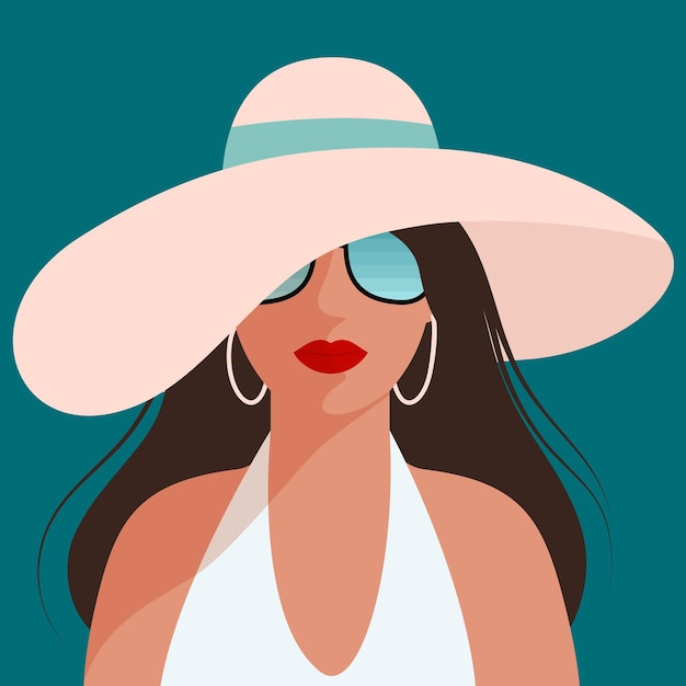 Portrait stylisé d'une belle femme