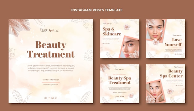 Post instagram aquarelle spa