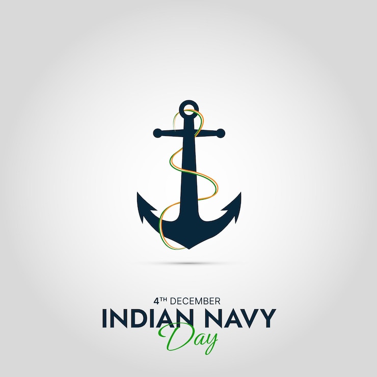 Vecteur post sur les médias sociaux de la fête de la marine indienne