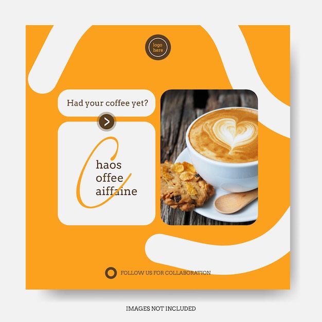 Post sur les réseaux sociaux du café
