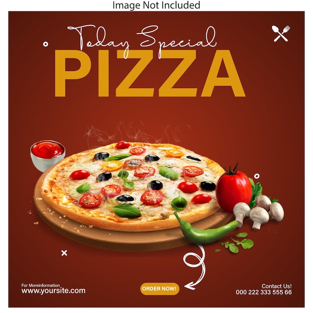 Un post sur les réseaux sociaux pour une pizza spéciale
