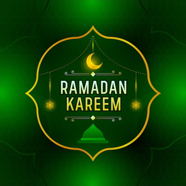 Vecteur un post sur les réseaux sociaux de ramadan kareem