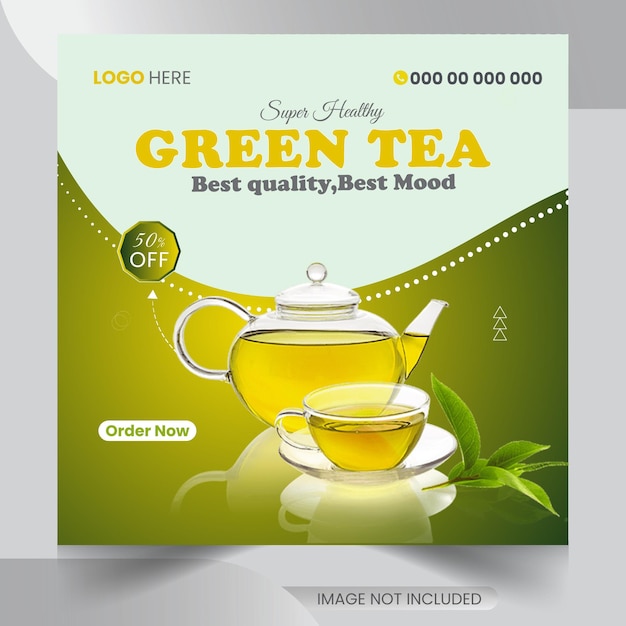 Post Sur Les Réseaux Sociaux De Vector Green Tea