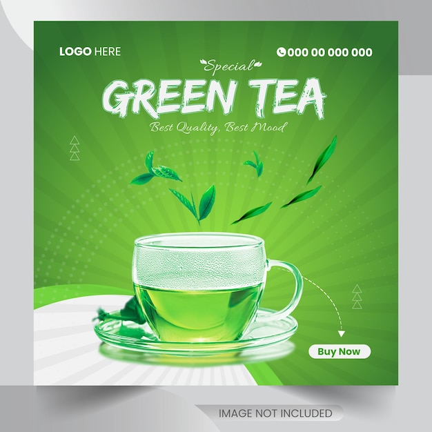 Post Sur Les Réseaux Sociaux De Vector Green Tea