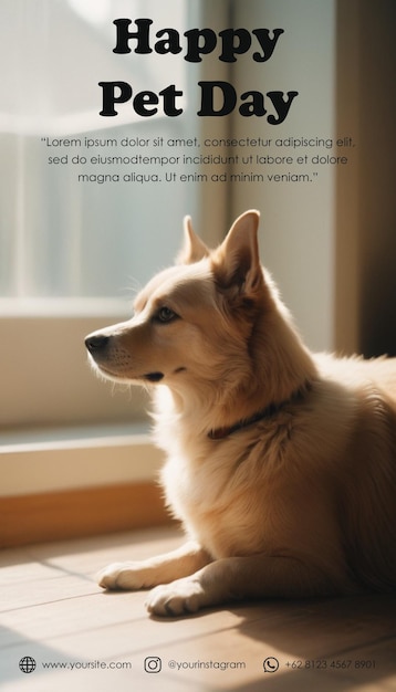 Poste de la journée des animaux de compagnie pour les médias sociaux