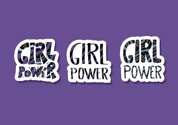 Posters de pouvoir féminin Illustration du concept vectoriel