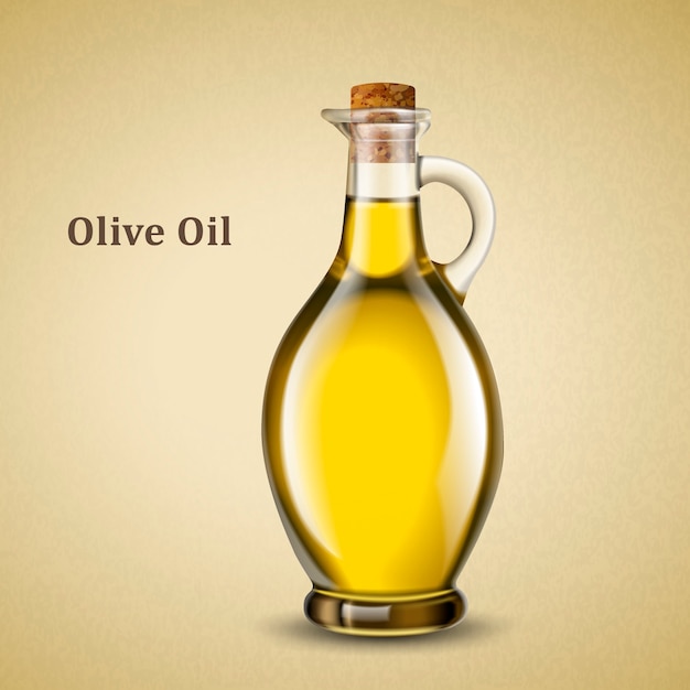 Pot d'huile d'olive, huile d'olive exquise en illustration pour les utilisations