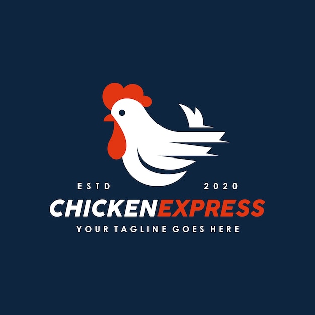 poulet, modèle de conception de logo de coq