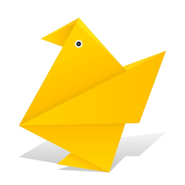 Vecteur poulet origami