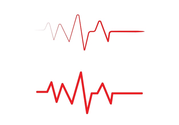 Vecteur pouls de battement de coeur médical de santé