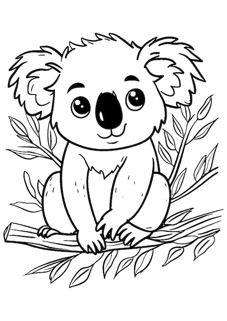 Pour colorier Le Koala L'art de la ligne Le Koala Pour colorier