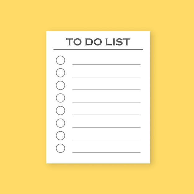 Pour faire une liste ou une icône de planification en style plat, feuille de papier avec une illustration vectorielle sur un fond isolé, boîte de contrôle, plan, signe, concept d'entreprise