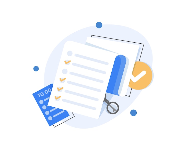 Vecteur pour faire la liste illustration plate