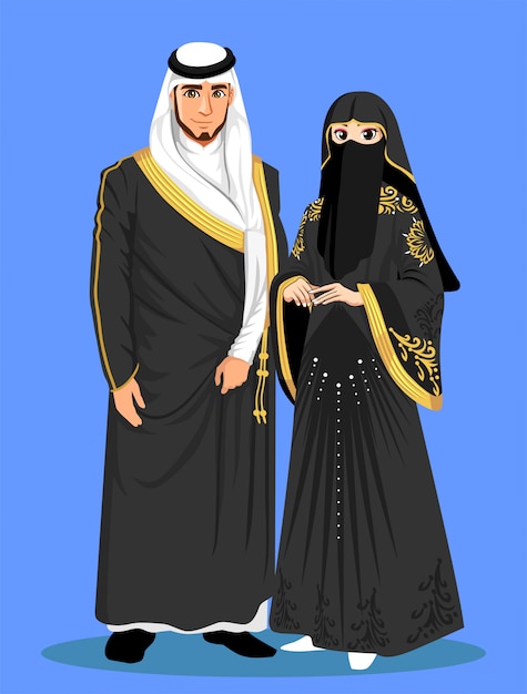 Épouses saoudiennes avec des vêtements noirs.