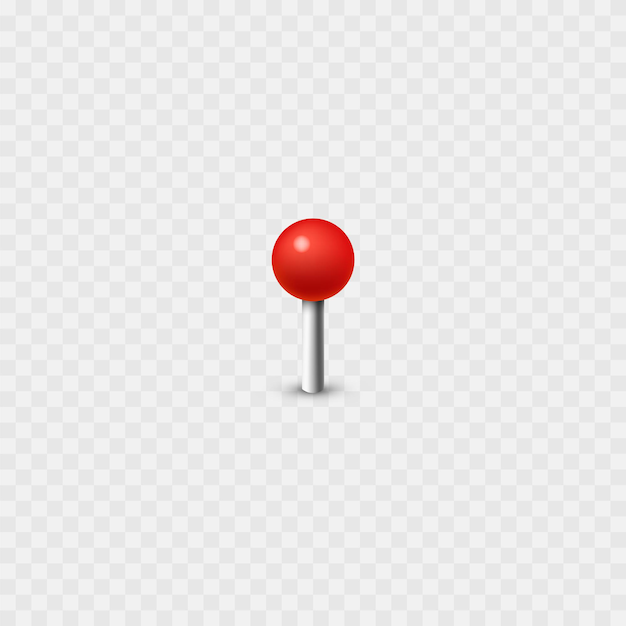 Poussez l'icône de la épingle Étiquette de localisation 3D réaliste Vector