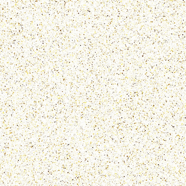 La poussière dorée scintillante sur un fond blanc