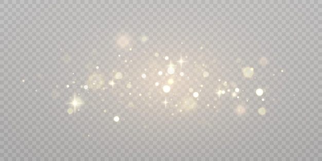 Poussière d'or léger bokeh Noël brillant bokeh et texture de superposition de paillettes pour votre conception