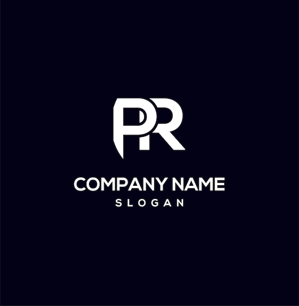 PR Lettres de l'alphabet Initiales Logo du monogramme RP P et R