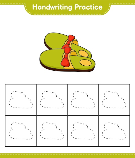 Pratique De L'écriture Tracer Des Lignes De Chaussons Feuille De Travail Imprimable Pour Le Jeu éducatif Pour Enfants