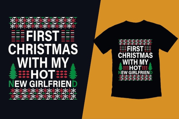 Premier Noël Avec Mon Design De T-shirt Le Jour De Noël