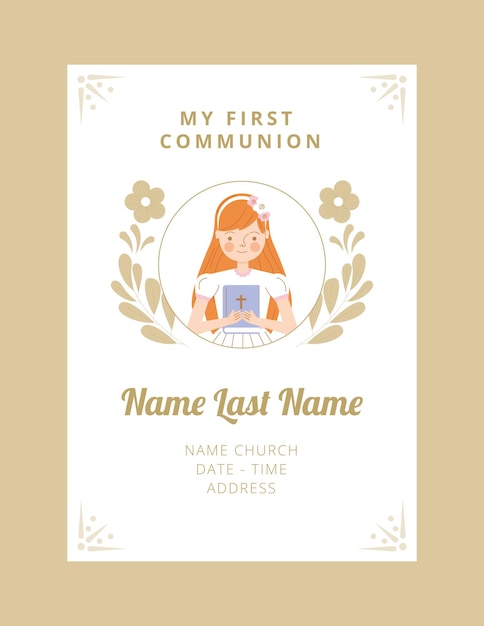 Première Carte De Communion