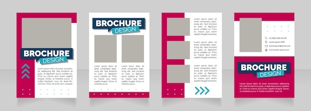 Première impression lors de la conception de la brochure vierge de l'entretien. Modèle défini avec espace de copie pour le texte. Collection de rapports d'entreprise prédéfinis. 4 pages papier modifiables. Polices Rubik Black, Regular, Light utilisées