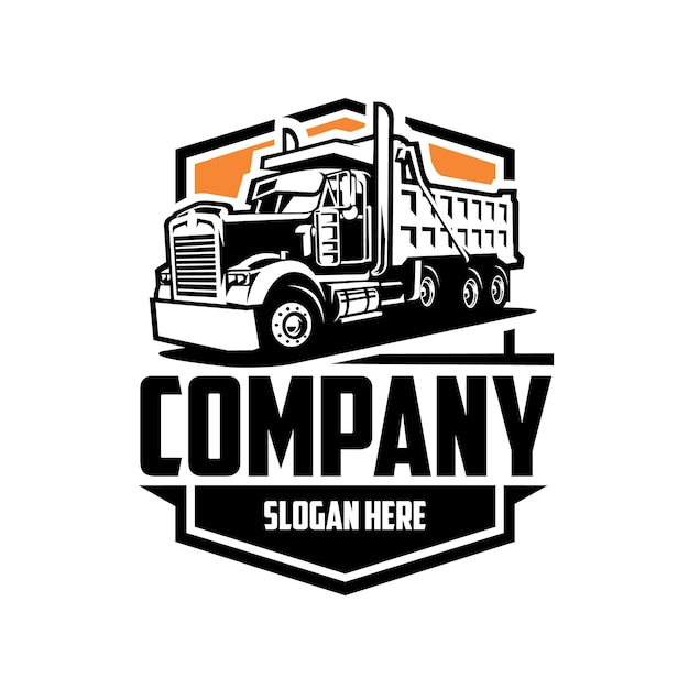 Premium Trucking Company Insigne Logo Semi Camion Logo 18 Roues Prêt à L'emploi Logo Modèle Ensemble Vecteur