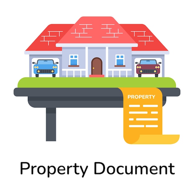 Vecteur prenez cette icône plate du document de propriété