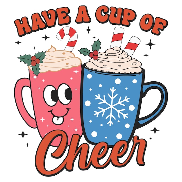 Prenez une tasse de Sublimation de Cheer et des dessins rétro