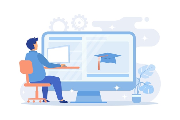 Préparation en ligne pour la leçon Collège d'affectation scolaire sur Internet en ligne à l'aide du site Web des cours à distance