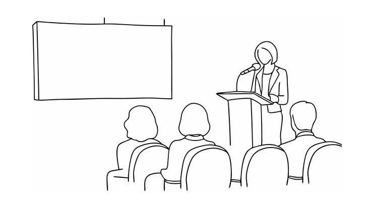 Vecteur présentation d'affaires