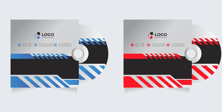 Vecteur présentation du modèle de conception de couverture de cd, illustration vectorielle modifiable