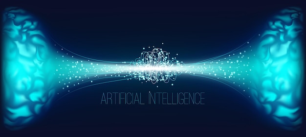Présentation futuriste de l'esprit cybernétique et des mégadonnées