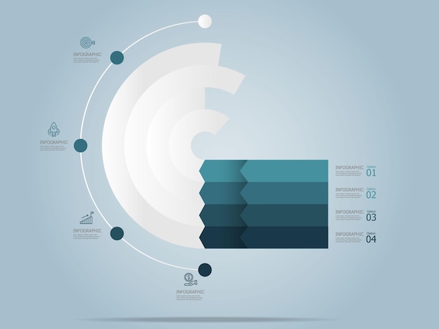 Présentation infographique du cercle rond