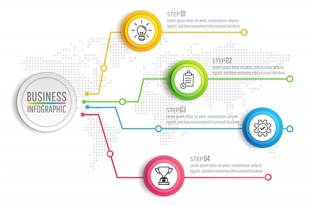 Vecteur présentation infographique de l'entreprise