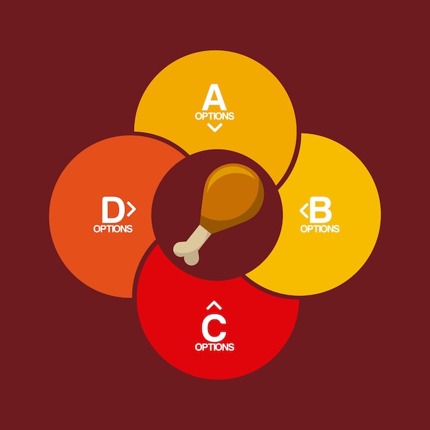 Vecteur présentation infographique de la nourriture