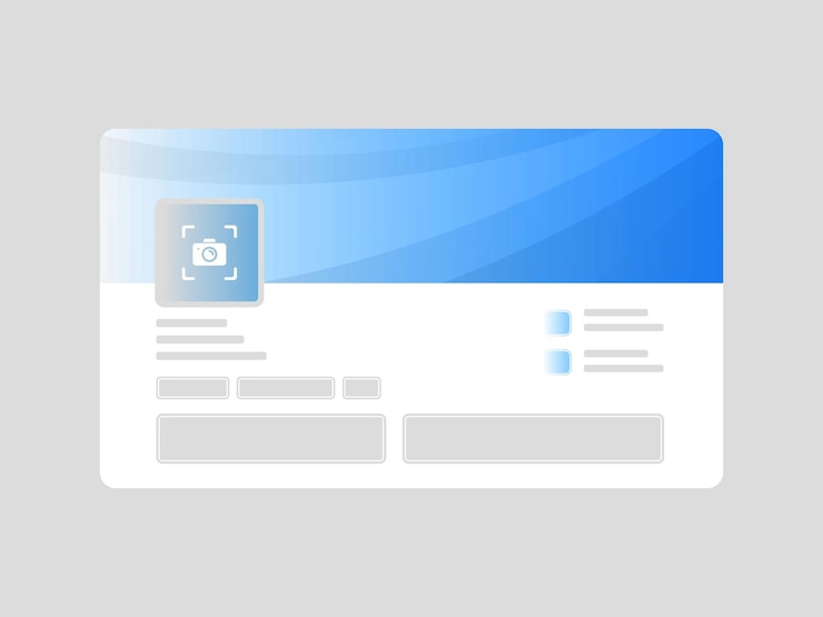 Vecteur présentation de mannequin de bannière de profil linkedin moderne et créative avec des thèmes de gradient abstraits pour pr