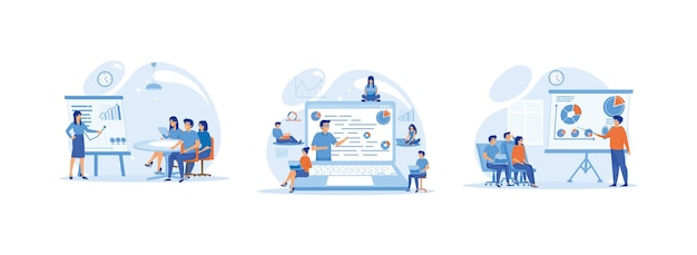 Présentation d'un séminaire d'affaires et formation professionnelle sur le marketing