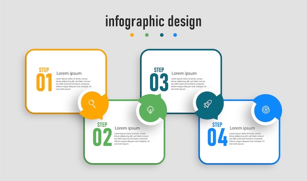 Présentations de diagramme de diagramme d'élément de modèle de chronologie de conception infographique d'entreprise mise en page de flux de travail