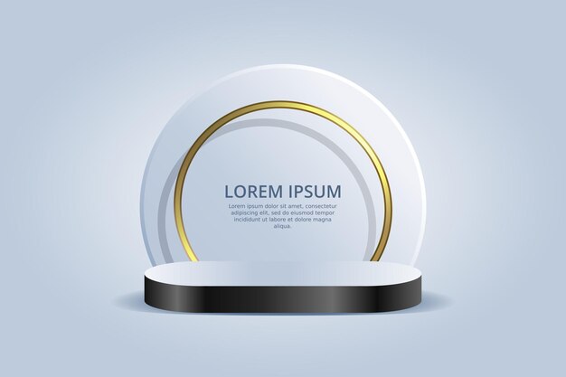 Présentoir de produits cosmétiques podium 3D