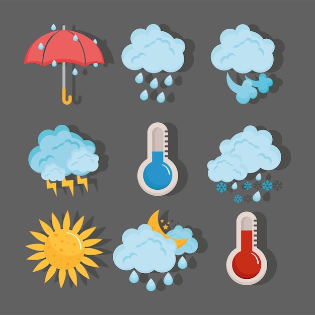 Prévisions météo neuf éléments