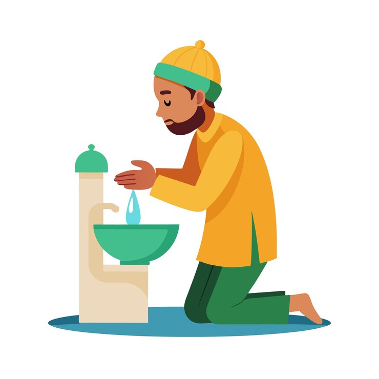 Vecteur la prière musulmane illustration vectorielle islamique
