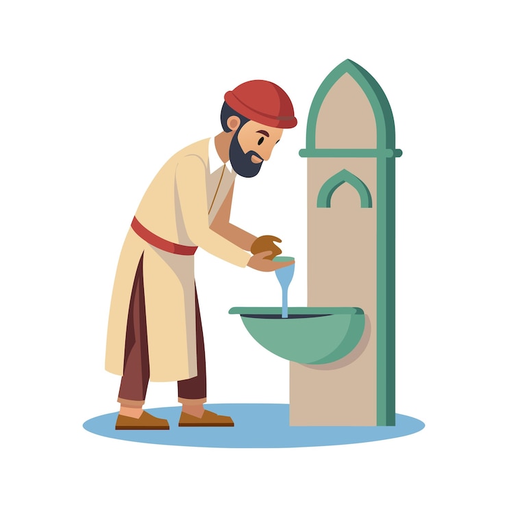 Vecteur la prière musulmane illustration vectorielle islamique
