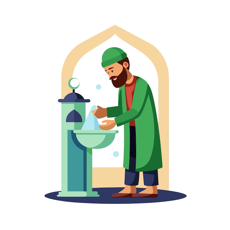 Vecteur la prière musulmane illustration vectorielle islamique