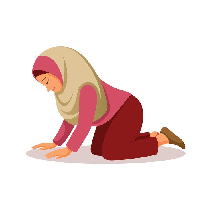 Vecteur la prière musulmane illustration vectorielle islamique