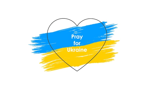 Priez pour l'illustration vectorielle de l'Ukraine